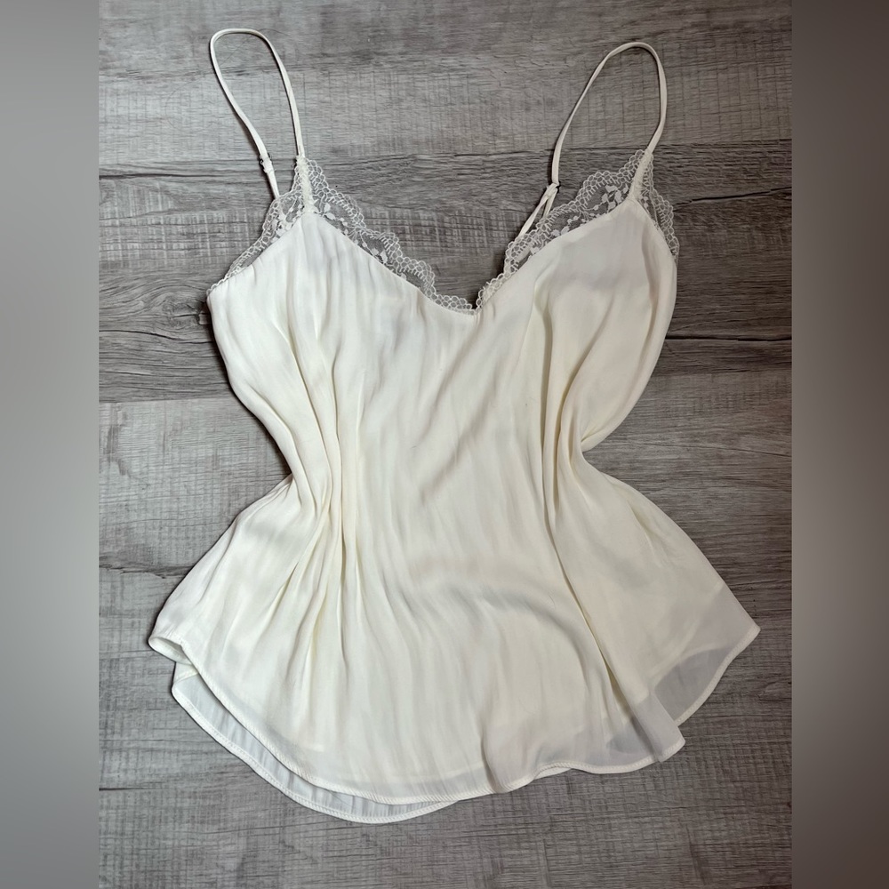 White tank with lace detailing